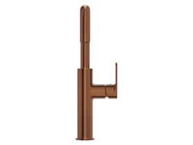 Supporting Image 2 - Mizu Soothe MK2 Gooseneck Sink Mixer Tap Square Brushed Bronze (5 Star) Lead Free - Front