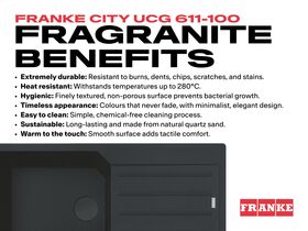 Franke City Fragranite Single Bowl with Drainer Inset Sink Benefits