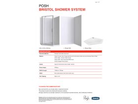 Technical Guide - Posh Bristol Angled Shower System 1000 x 1000 x 2000mm