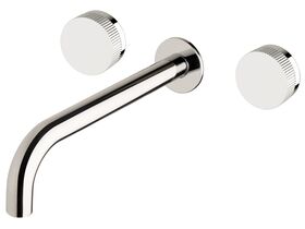 Sussex Pure Bath Set 250mm with Linear Textured Handles Chrome