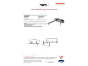 Specification Sheet - Mizu Drift MK2 Wall Bath Mixer Kit Brushed Gunmetal
