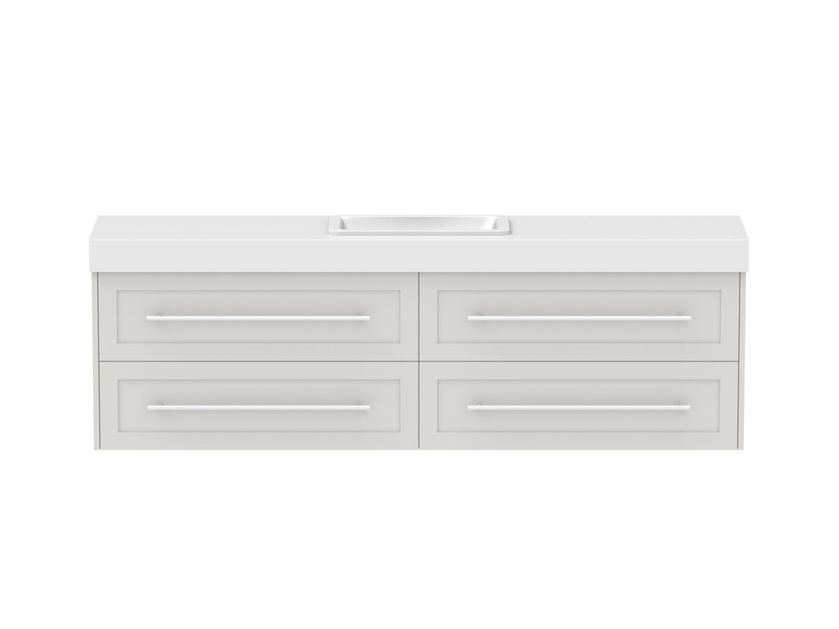 Hero - Kado Lux Ensuite All Drawer Twin 1800mm Wall Hung Centre Basin 90mm Top