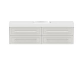 Hero - Kado Lux Ensuite All Drawer Twin 1800mm Wall Hung Centre Basin 90mm Top