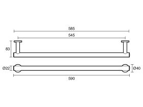 Mizu Drift Towel Rail 600mm