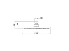 Nikles Techno Brass Shower Head 200mm (3 Star)