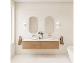 In Situ 2 - Omvivo Venice 380mm Semi Inset Basin Solid Surface White