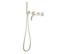 Supporting Image - Sussex Pure Elemental Progressive Bath Mixer System with Handshower 250mm PVD Brushed Platinum Gold with Aurora Insert