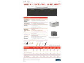 Technical Guide - Kado Neue All Door Wall Hung Vanity