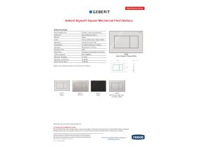Specification Sheet - Geberit Sigma01 Square Dual Flush Button