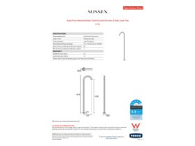Specification Sheet - Scala Floor Mounted Basin Outlet Curved Chrome (5 Star) Lead Free