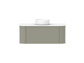 Supporting Image - Kado Era Double Curve All Drawer 1200mm Wall Hung Vanity with Centre Basin 20mm Top Wolfram Green