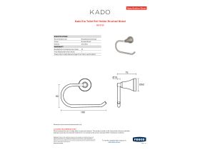Specification Sheet - Kado Era Toilet Roll Holder Brushed Nickel