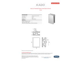 Specification Sheet - Kado Lux Frameless Shower Screen Clips (2) Chrome