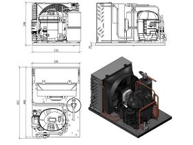 Tecumseh Condensing Unit 1/3HP R134A MHBP AET4440YHR