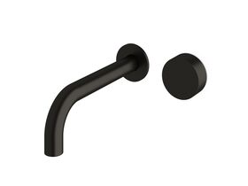 Sussex Pure Progressive Wall Basin Mixer Tap System 200mm PVD Matte Black (3 Star)
