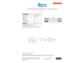 Specification Sheet - Roca The Gap Semi Recessed Basin 550mm x 410mm 1 Taphole White