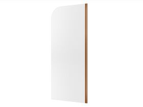 Hero - Kado Lux Frameless Curved Right Fluted Panel with Wall Channel 900mm Brushed Bronze