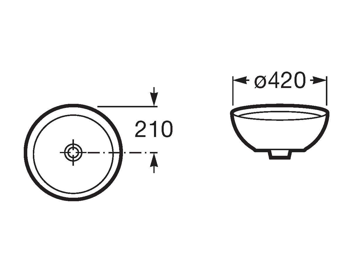 Roca Bol Vessel Basin Overflow White