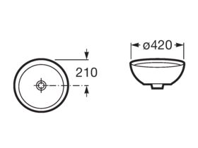 Roca Bol Vessel Basin Overflow White