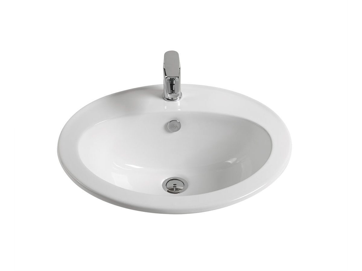 Base Vanity Basin with Overflow 1 Taphole 560 x 480mm White