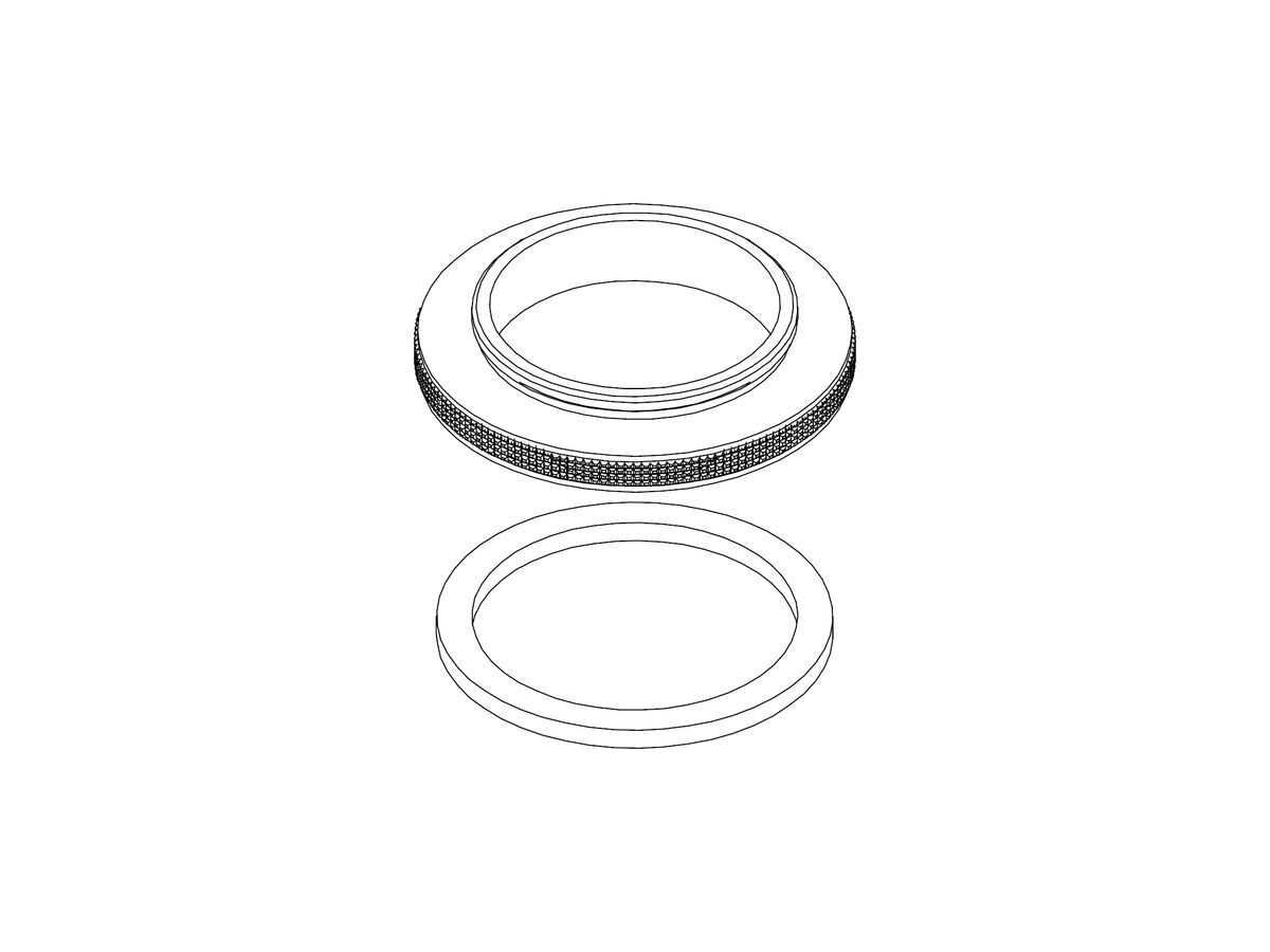 Hero - Milli Etch Basin Mixer Dress Plate Assembly Brushed Nickel