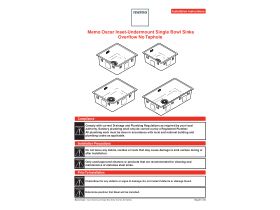 Installation Instructions - Memo Oscar Inset/Undermount Compact Single Bowl Sink Overflow No Taphole
