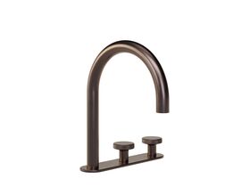 Hero - Faucet Strommen Vara Disc Hob Basin Hostess Tap System Right Hand Armada Bronze (6 Star) Lead Free