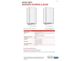 Technical Guide - Base MKII Shower Screen & Shower Base with Rear Outlet 1000mm x 1000mm White & Chrome