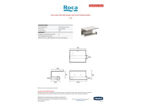 Specification Sheet - Roca Ona Toilet Roll Holder with Cover Brushed Nickel