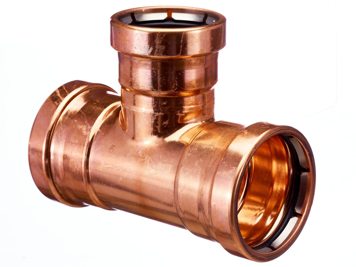 >B< Press Water Reducing Tee 80mm x 80mm x 65mm