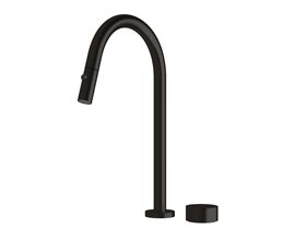 Sussex Pure Progressive Sink Mixer Tap Set with Pull Out Spray PVD Matte Black (4 Star)