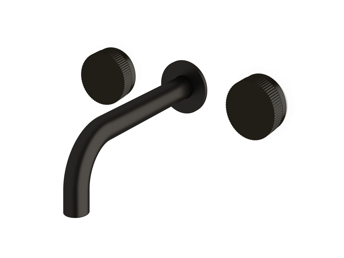 Sussex Pure Bath Set 200mm with Linear Textured Handles PVD Matte Black