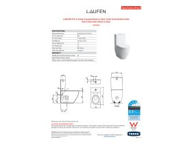 Specification Sheet - LAUFEN Pro A Close Coupled Back to Wall Toilet Suite Bottom Inlet Soft Close Seat White (4 Star)