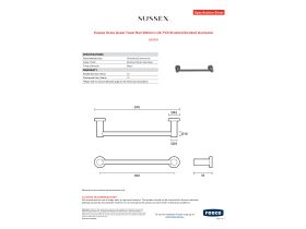 Specification Sheet - Sussex Scala Guest Towel Rail 300mm LUX PVD Brushed Smoked Gunmetal
