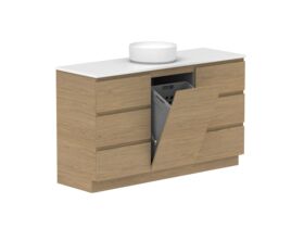 Hero - Posh Domaine Plus Hamper Trio 1500 Floor Mounted Centre Bowl 20mm Top