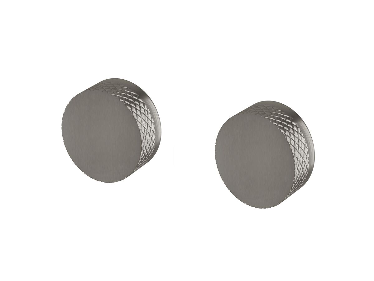 Sussex Pure Progressive Dual Mixer Tap System with Diamond Textured Handles PVD Brushed Gunmetal