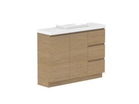 Supporting Image - Posh Domaine 1200mm Ensuite Floor Mount Vanity Unit Single Bowl 50mm Top