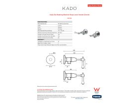 Specification Sheet - Kado Era Washing Machine Stops Lever Handle Chrome