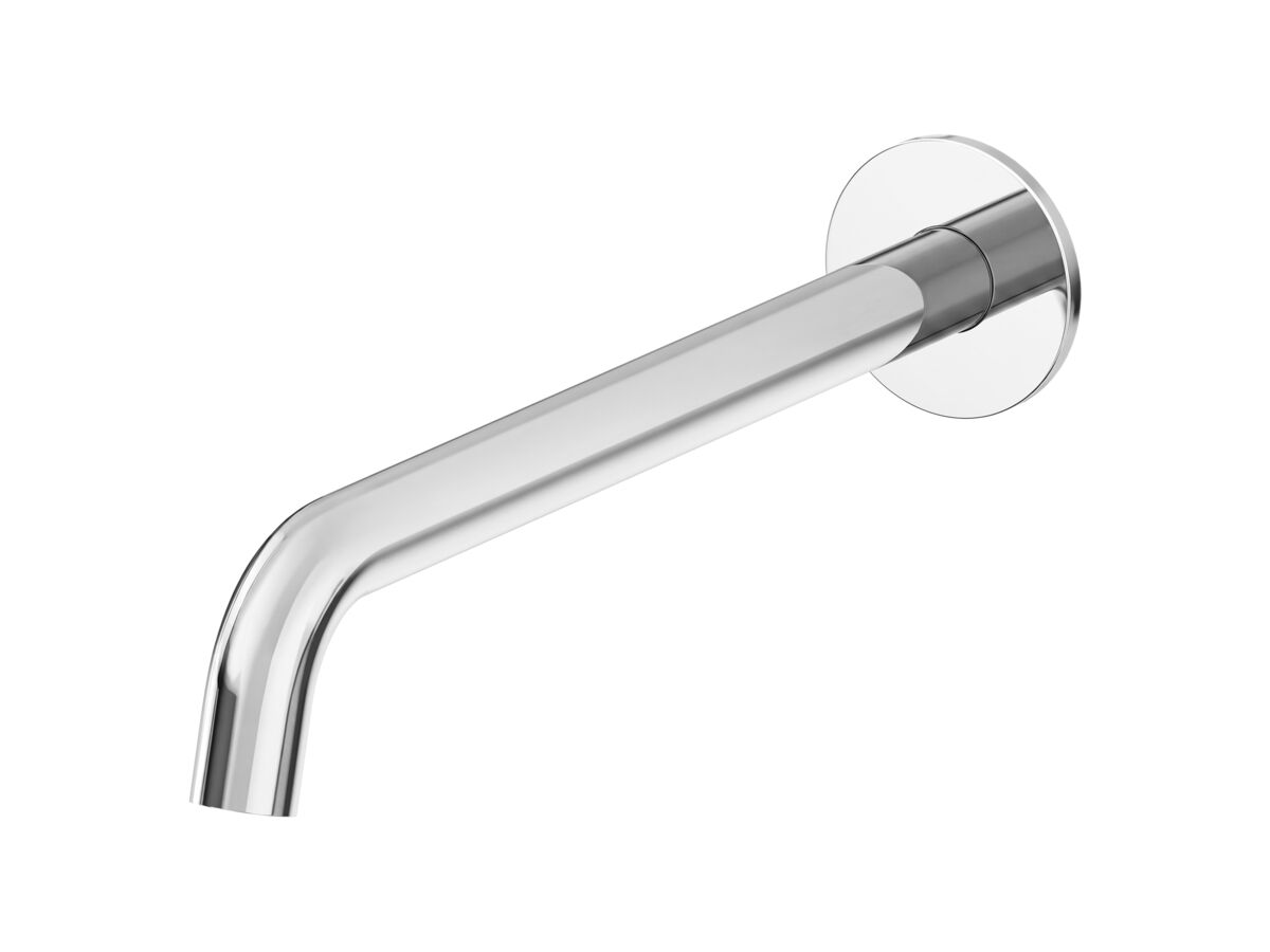 Mizu Drift Wall Basin/Bath Outlet Curve Spout 300 Chrome (6 Star)
