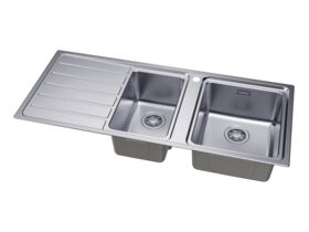 Supporting Image 2 - Memo Oscar Inset Right Hand 1 & 1/2 Bowl & Drainer Sink Overflow 1 Taphole