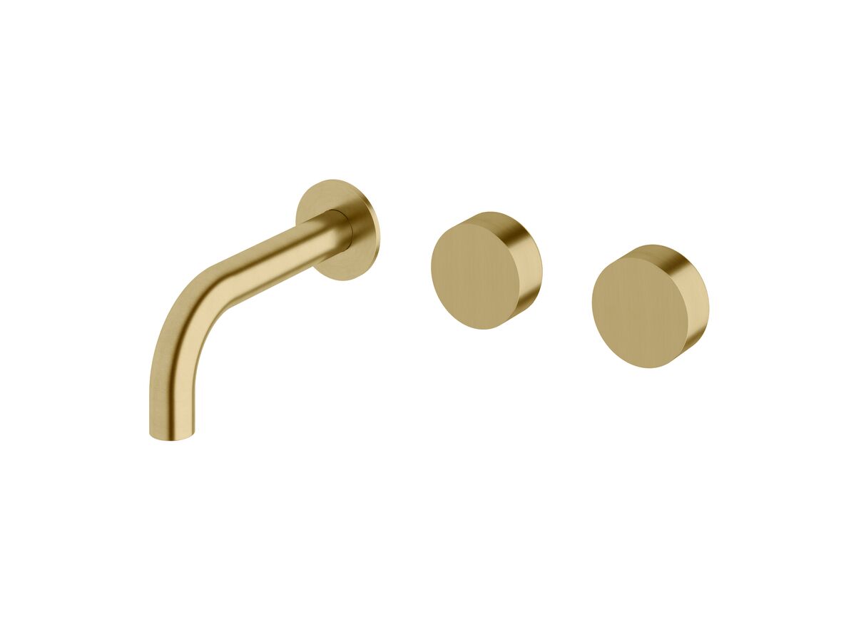 Sussex Pure Wall Bath Hostess System 160mm Right Hand PVD Brushed Gold