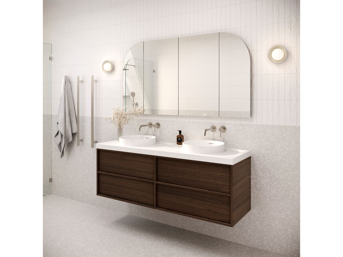 In Situ - Kado Lussi Thin Edge Round Semi Inset Basin with Solid Surface Plug and Waste 380mm