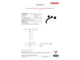 Specification Sheet - Sussex Pure Bath Set 250mm with Cirque Textured Handles PVD Matte Black