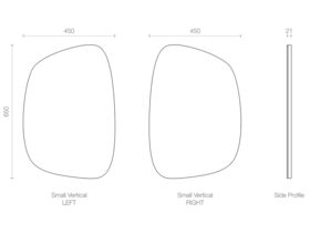 ISSY Glide Small Vertical Mirror Right 650mm (H) x 450mm (W)