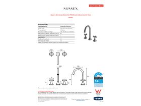 Specification Sheet - Sussex Oria Cross Basin Set PVD Brushed Gunmetal (5 Star)