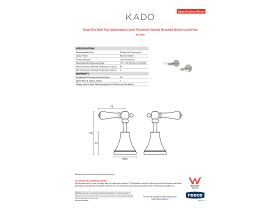 Specification Sheet - Kado Era Wall Top Assemblies Lever Porcelain Handle Brushed Nickel Lead Free