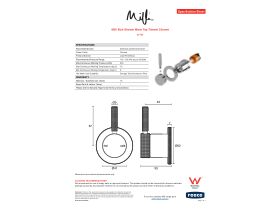Specification Sheet - Milli Etch Shower Mixer Tap Trimset Chrome