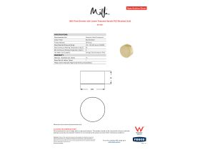 Specification Sheet - Milli Pure Diverter with Linear Textured Handle PVD Brushed Gold