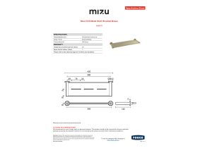 Specification Sheet - Mizu Drift Metal Shelf Brushed Brass
