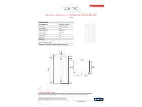 Specification Sheet - Kado Lux Frameless Enclosure with Wall Clips 1200 x 900mm Brushed Brass